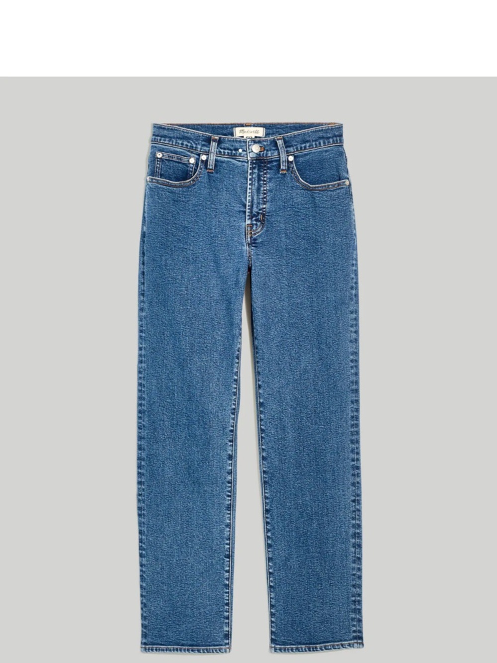 Madewell The Perfect Vintage Straight Jean in Bright Indigo Instacozy Edition 27 - Picture 2 of 9